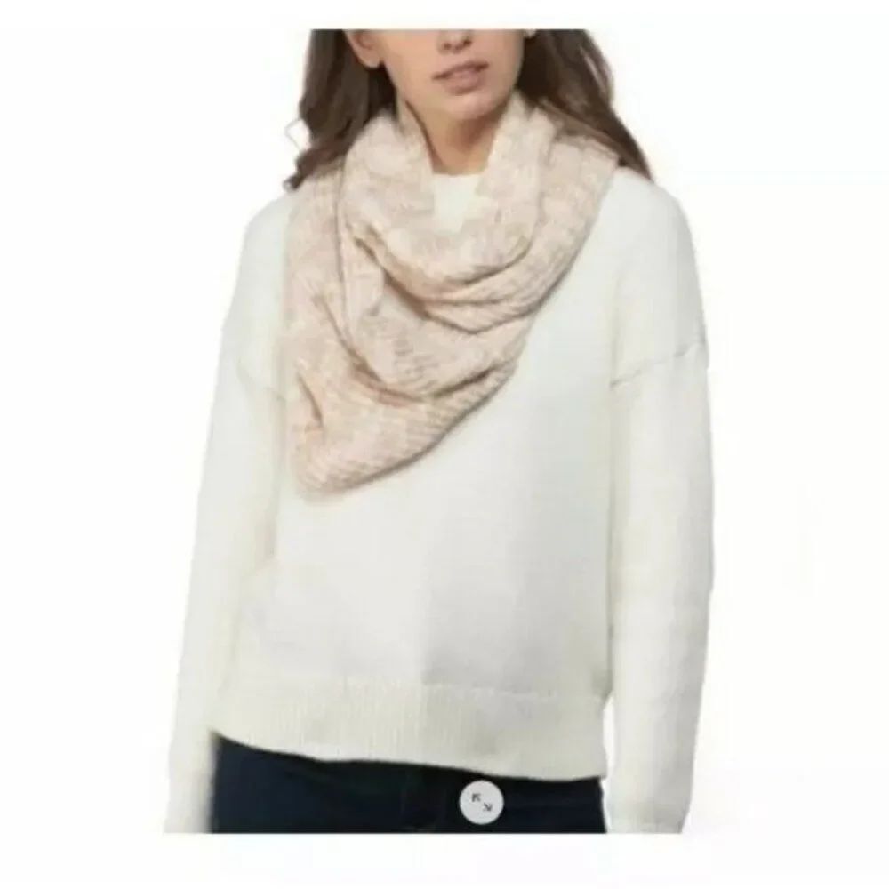 Style & Co Blush Pink Rib Marled Loop Infinity Scarf Women's One Size NWT